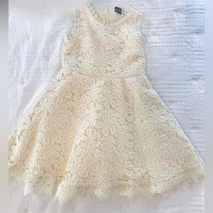 Pale yellow lace dress